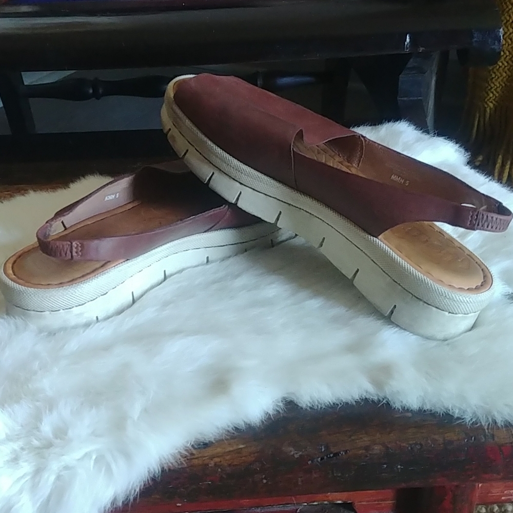 Born Platform Leather Sandal